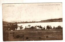 Real Phot Postcard  RPPC Maine China Lake Killdeer Looking West Vintage picture