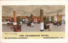  Postcard View Lobby Kavanaugh Hotel Harrisonburg VA picture