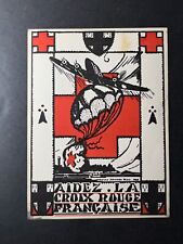 1948 Mint France Postcard French Red Cross Aide Parachute Plane 2 picture