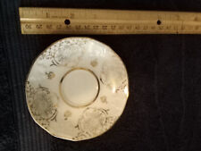 antique porcelain dish plate demitasse mini saucer gold white japan china picture