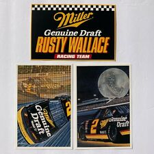 Vintage Nascar Rusty Wallace Racing Team Postcard Set of 3 picture