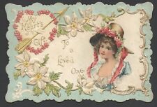 Vintage 1921 My HEARTS Gift Valentine Card I'm not Ashamed of What I want to SAY picture