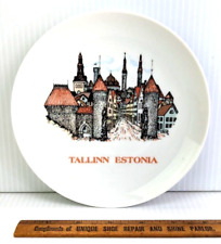 Vintage Estonia Ceramic Plate Tallin Estonia Souvenir  6.75