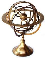 Antique Large Fully Brass Armillary Sphere Engraved Nautical Astrolabe - Rashi picture