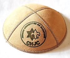 Central New Jersey Council (NJ) Jewish Committe on Scouting Leather Kippot  BSA picture