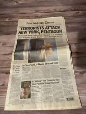 9/11 Los Angeles Times Newspaper September 12, 2001 from September 11th Attack picture