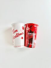 NIB TIM HORTONS x Shawn Mendes Ceramic Travel Mugs - Red/White picture