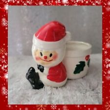 Holt Howard Sitting Santa Claus Ceramic Tealight Candle Holder 1960s Kitschy picture