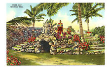 Musa Isle Seminole Village Miami Florida FL Postcard 1940s Wishing Well picture