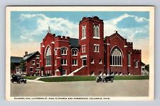 Columbus OH-Ohio, Evangelical Lutheran Street, Advertisement, Vintage Postcard picture