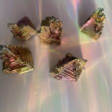5 pc bismuth crystal Specimens Raw Freeform Healing Riki Witchcraft picture