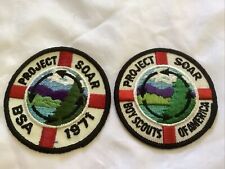 Boy Cub Scout 1971 Pair Of Project Soar Patches Lot BSA picture