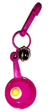 Vintage 1980s Plastic Charm Fuchsia Frying Pan 80s Charms Necklace Clip On Retro picture