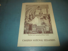 1934 Canadian National Steamships Menu-S.S. Prince Rupert -June 28, 1934 picture