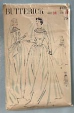 Wedding Dress Gown Pattern 1940's VTG Butterick 4837 Size 14 B 32 Bouffant Train picture