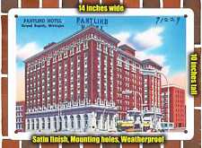 METAL SIGN - Michigan Postcard - Pantlind Hotel, Grand Rapids, Michigan 1 picture
