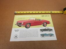 1956 1957 ?? Mercedes-Benz Type 190SL 190 SL sales sheet brochure ORIGINAL picture