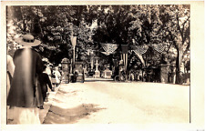 Patriotic Parade at Rock Island Arsenal Entrance Illinois IL 1910s RPPC Postcard picture