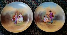 ANTIQUE LRL LIMOGES HAND PAINTED COURTING COUPLE PORCELAIN PLATE picture
