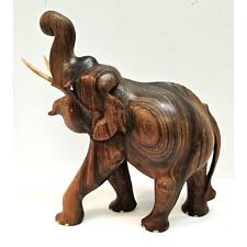 Wooden Elephant Sculpture Figurine 11.5 Inches high picture