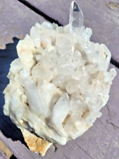 7.25LB Clear Milky Natural Rocky Mountain White QUARTZ Crystal Cluster Specimen picture
