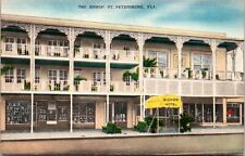 Linen Postcard The Bishop Hotel and Apartments in St. Petersburg, Florida~1955 picture