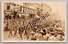 Real Photo WWI Welcome Home Main St Parade Gloversville NY New York RP RPPC D301 picture