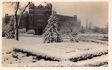 RPPC University of Oklahoma Campus Norman Winter Snow Photo Vtg Postcard D18 picture