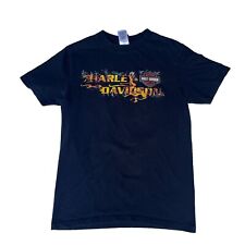 Vintage Y2K HARLEY Davidson Mens Faded Black Tee Shirt Orlando Colorado Size M picture