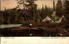 1905, KAWARTHA LAKE DISTRICT. CANADA. CAMPING SCENE.  POSTCARD. SL23 picture
