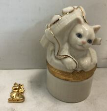 Lenox Treasures - The Cat's Surprise Box - With Charm picture