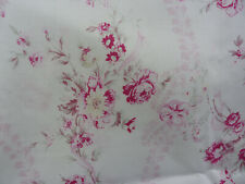 Yuwa French Design Raspberry Bouquet Roses Cottage White  Shabby Chic Fabric BTY picture