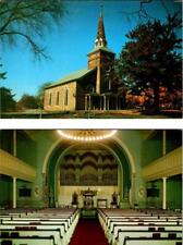 2~Postcards Ridgewood, NJ New Jersey OLD PARAMUS REFORMED CHURCH & INTERIOR VIEW picture