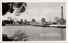 Souris River Weyburn Sk Federal Grain Elevators c1955 Real Photo Postcard H25 picture
