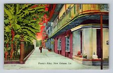 New Orleans LA-Louisiana, Pirates Alley, Old Orleans Alley, Vintage Postcard picture