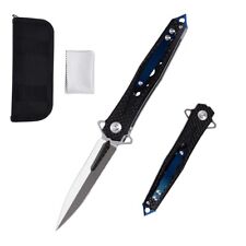 3 inch pocket Knife with Clip D2 blade Folding knife Carbon Fiber Handle knife picture