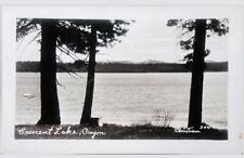 Crescent Lake Oregon RPPC Lake Mountain Scene Real Photo Postcard picture
