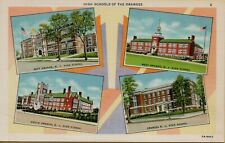 Multi-View High Schools of Oranges East South West Orange NJ Postcard A42 picture