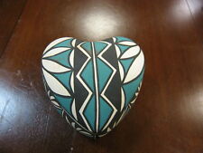Heart Shaped Pottery Box Signed picture