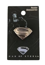 DC Superman Man of Steel Logo Pewter Lapel Pin 1
