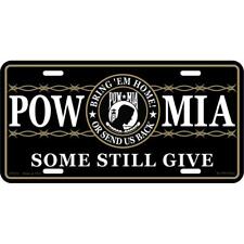 POW MIA License Plate Black & Yellow picture
