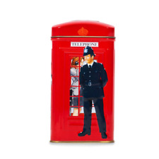 Ahmad Tea London Telephone Box Caddy Gift Tin, 20 Teabag, English Breakfast picture