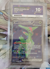 Iron Leaves Ex Full Art Ultra Rare 2024 Pokemon Temporal Forces TEF #186 ACE10 picture