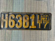 1917  INDIANA  License Plate ** WW I ERA RELIC * Model T * 107 Yrs Old SOLID picture