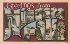 Multi-view Large Letter, Niagara Falls. c1945 Postcard 11 views picture