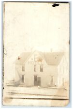 1911 Old Hotel Scene Street Sharpsburg Iowa IA RPPC Photo Antique Postcard picture