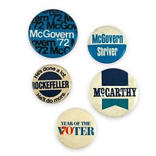 Political Button Button Pin McGovern McCarthy Rockefeller VTG 1970s Pinback picture