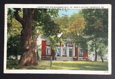 Liberty Tree & Woodard Hall St Johns College Annapolis Maryland Postcard c1930s picture