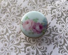 Vintage Ceramic Pastel Rose Stud Button picture