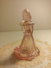 Fenton DOLL Girl BRIDESMAID Rose Pink Carnival Irridized Glass Figurine -QVC picture